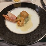 ヴェルデ辻甚 - 舌平目と海老の取り合わせ　ヴェルモットクリームソース