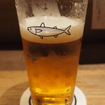 小皿のまぐろとさば。 - 呑むと魚が浮かび上がります