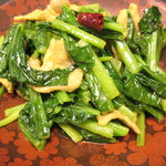 ネパール家庭料理 ホワイトヒマラヤ - ポーク サグ ブトゥワ（豚肉と青菜の香辛料炒め）　￥700