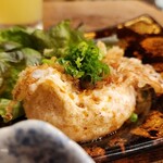 天串 研究酒場 喰楽々 - 卵天