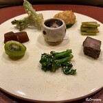 御料理 寺沢 - 八寸代わりの旬菜盛合せ