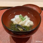 御料理 寺沢 - 鮎魚女と生松藻､蕨の椀物