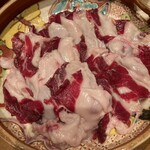 白金台こばやし - でました！ジビエ　熊肉　くせのない甘い脂身