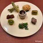御料理 寺沢 - 八寸代わりの旬菜盛合せ