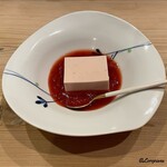 御料理 寺沢 - 苺のプリンとイチゴのソース