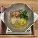 御料理 寺沢 - 茗荷､野蜀葵､白髪葱､玉菜の刻みととも