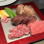 鉄板焼　銀明翠 - ヒレ、サーロイン、焼き野菜