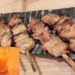 かんきち 鯖江店 - 鶏モモ串は、旨味がぎゅと詰まってる(*^_^*)