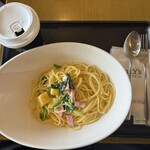 タリーズコーヒー くわなメディアライヴ店 - 北海道産マスカルポーネのチーズクリームパスタ