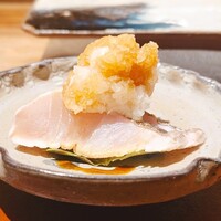 天ぷら 元吉 - 和歌山の鰆/すだち醤油