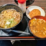 笠置そば - カレー丼セット＆単品コロッケ（別皿）