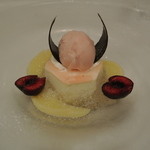 ヴェル・ボワ - 白桃のブランマンジェ　コンポート添え