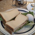 横濱珈琲店 五番街 - モーニング ハムサンド