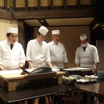 清龍酒造 - カンパチと料理長