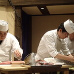 清龍酒造 - カンパチ解体ショー