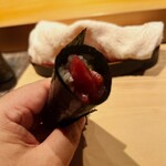 こま田 - 中トロの手巻きです