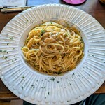Pigro - Cセットメニューから塩ウニパスタ　濃厚のウニのクリームソースと身もたっぷりのウニが食べ応えありました。