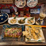 沖縄料理＆泡盛 はいさい！ - レバテキ&もずくのてんぷら