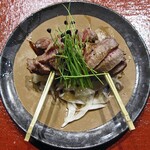 みかみ - ホタルイカ燻製の牛タン巻き