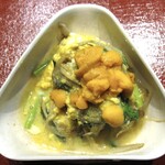 みかみ - サトイモの卵とじかけ ＆ 生ウニ