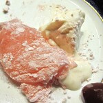 みかみ - 手作り桜餅 ＆ アイスクリーム（食べかけで失礼します）