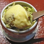 みかみ - 貝ダシの茶碗蒸し ＆ 春キャベツソテー