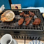 海味焼 酒場 〇上水産 ほぼ栄駅1番出口のれん街 - マグロのほほ肉、カニ味噌