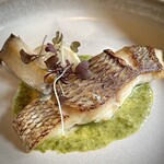 シェ コレット - 魚皿、明石鯛のポアレ