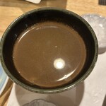 よしじ - 蕎麦湯にツユを入れて！！