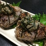 炉ばたワコー - 焼きおにぎりの蟹味噌 15穀米