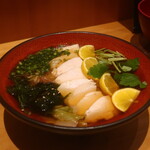 こころや - 大山蒸し鶏と湘南ゴールドうどん(冷)