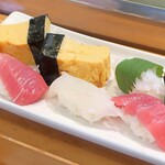 浅草すし若 - おすすめ１０貫 左側