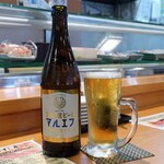 浅草すし若 - アサヒマルエフ(中瓶)