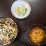 よし町 - 2025.4 天バラ（山菜の掻き揚げと塩昆布）