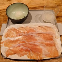 リストランテ ハナタニ - ペルシュウ定食(生ハム、ライス、日本酒)