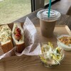 Cafe BOARD WALK - モーニングのAセット。ドリンクはアイスカフェオレを選択。