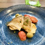 パスト エ カフェ 幸庵 - ●魚料理 オラタ・アラ・リグレ（鯛のリグレ風）