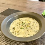 パスト エ カフェ 幸庵 - ●スープ
      菜花とたまごのミネストラ　ナポリ風