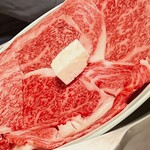 牛銀本店 - リブロースのドアップ