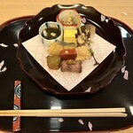 山玄茶 - 桜にまみれた八寸❤️