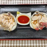 かき小屋 海の駅 - 料理写真:ほっき刺し・ほっき焼きセット　1500円