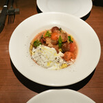 BOTTEGA - Salad with Ripe Tomatoes, Burrata Cheese, and Citrus