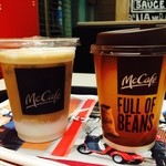 マクドナルド - 2014/08 docomoプレミアムクラブのドコモクーポンで、アイスカフェラテ(S) 154円とカフェラテ(S) 154円