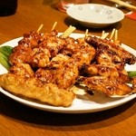 花み鳥 - 2014.8 焼き鳥11種盛り合わせ（1,600円）タレ