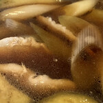 麺処酒処ふる川 暮六つ - 肉茄子のつけ汁 美味しい