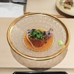 鮨 海界 - かつおたたき黄身醤油