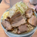 らぁめん大山 - 大麺 豚、麺大盛(ニンニク有、脂多め)