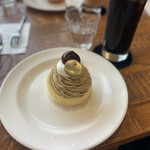 ル・ピノー 北堀江本店 - アイスコーヒーとモンブラン