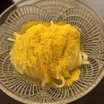 日本料理 晴山 - 自家製からすみと蛤のうどん