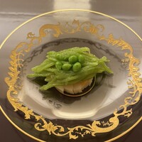 日本料理 晴山 - スナップエンドウとこのこ